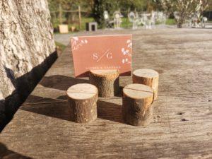 Marque-place en bois