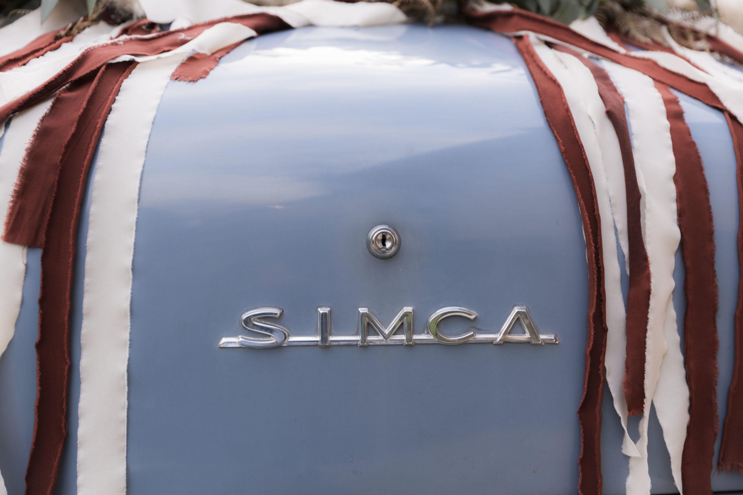 Plaque métal déco SIMCA La nouvelle Aronde bleu déco garage simca vintage &  collection voiture ancienne. -  France