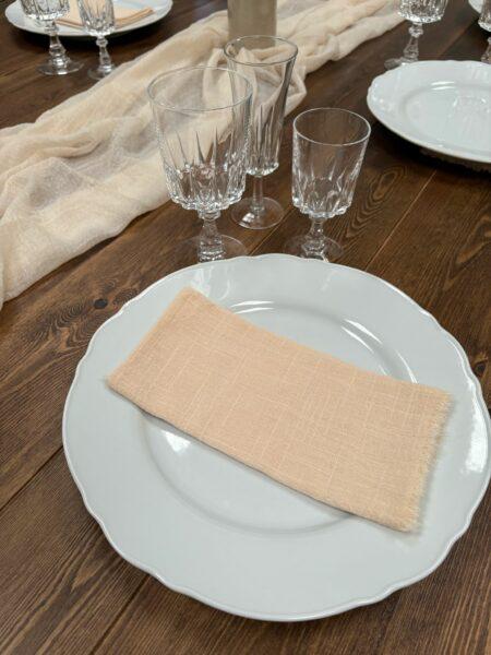 Serviette beige pour votre mariage